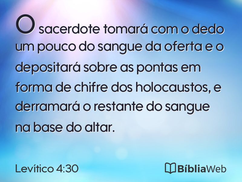 Levítico 4:30 em imagem para compartilhar