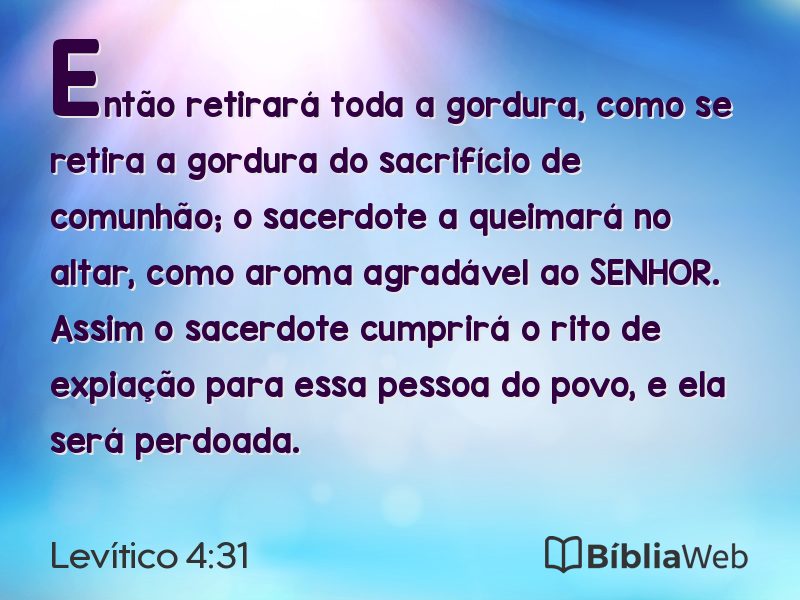Levítico 4:31 em imagem para compartilhar