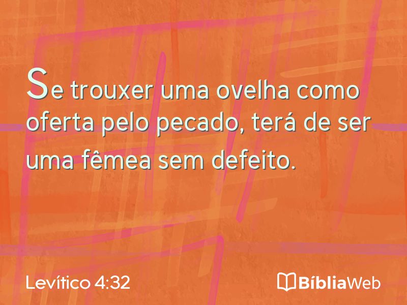Levítico 4:32 em imagem para compartilhar
