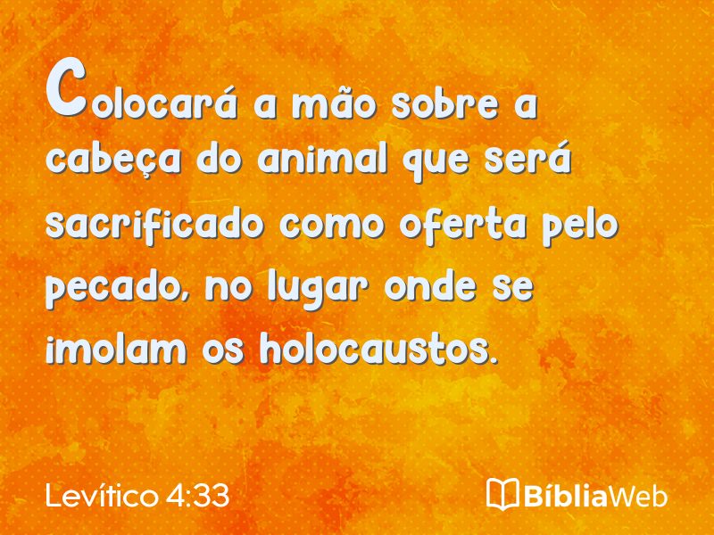 Levítico 4:33 em imagem para compartilhar