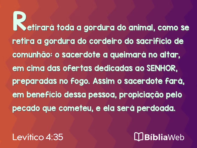 Levítico 4:35 em imagem para compartilhar