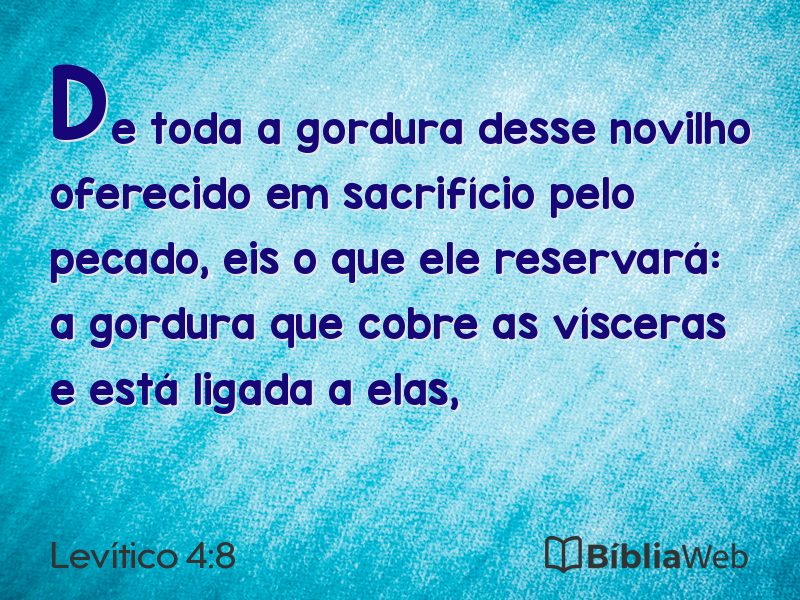 Levítico 4:8 em imagem para compartilhar