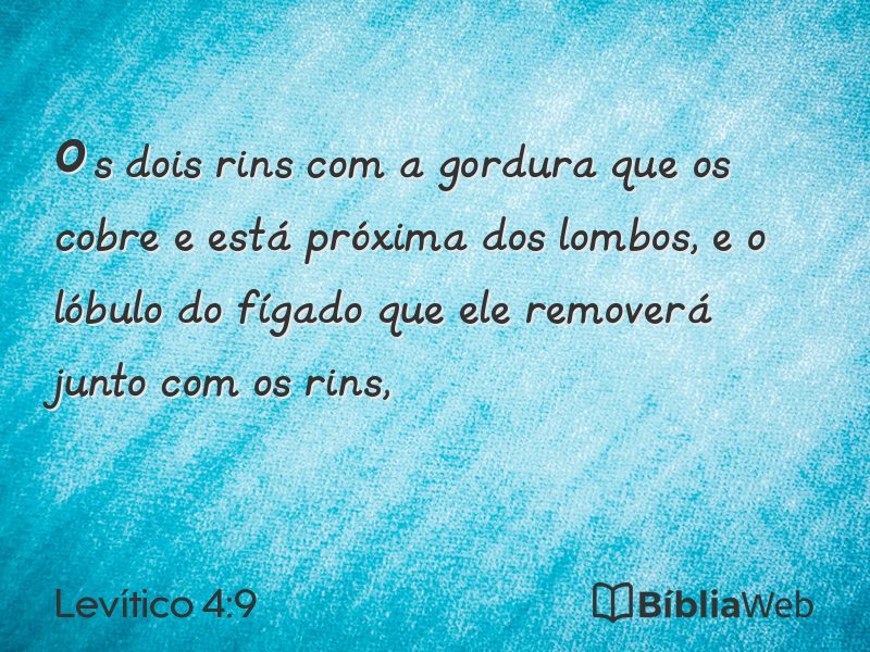 Levítico 4:9 em imagem para compartilhar