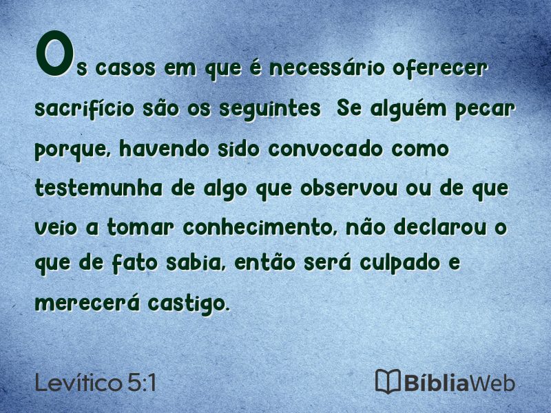 Levítico 5:1 em imagem para compartilhar