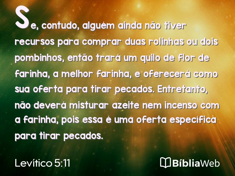 Levítico 5:11 em imagem para compartilhar