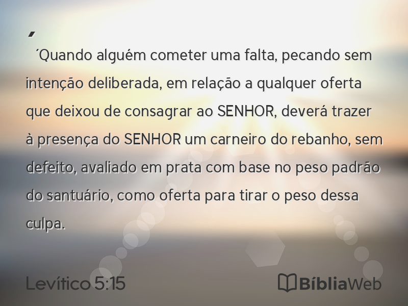 Levítico 5:15 em imagem para compartilhar