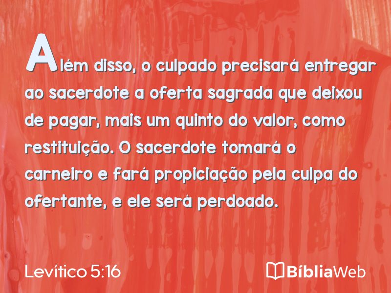 Levítico 5:16 em imagem para compartilhar