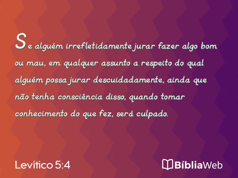 Levítico 5:4 em imagem para compartilhar