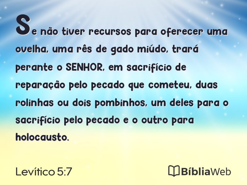 Levítico 5:7 em imagem para compartilhar