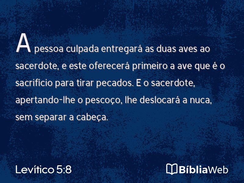 Levítico 5:8 em imagem para compartilhar