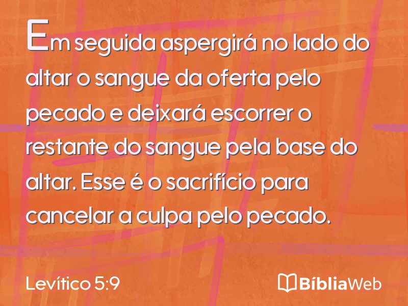 Levítico 5:9 em imagem para compartilhar