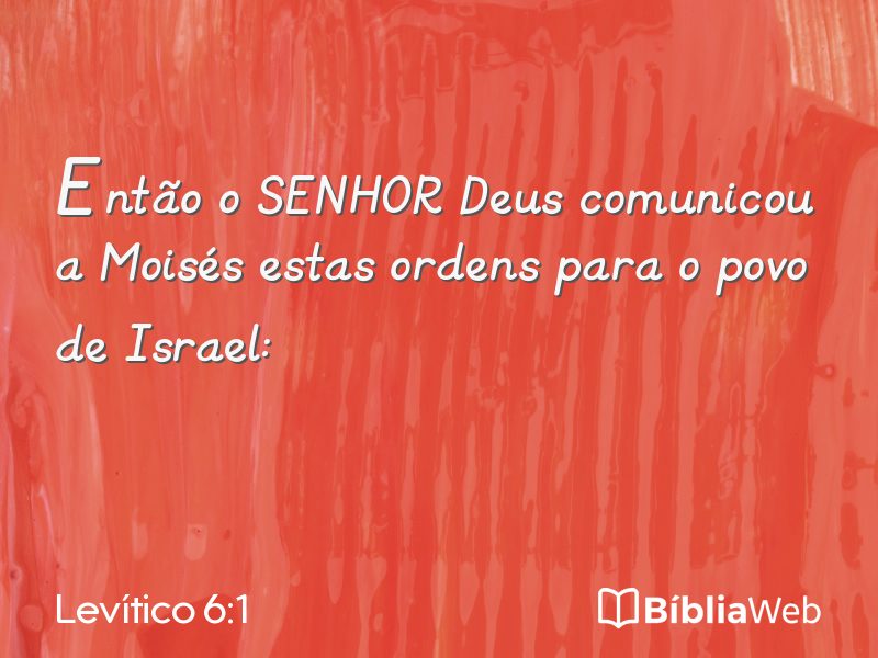 Levítico 6:1 em imagem para compartilhar