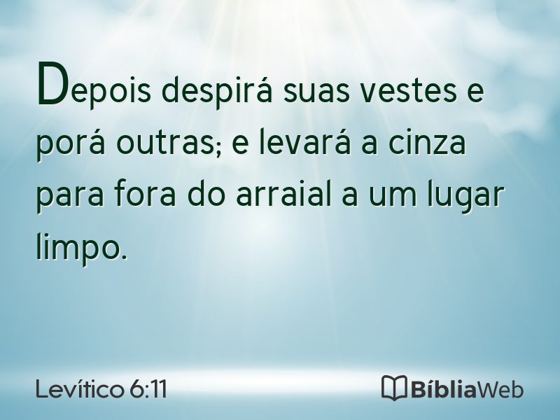 Levítico 6:11 em imagem para compartilhar