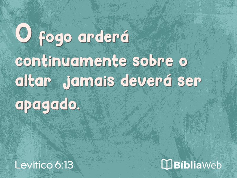 Levítico 6:13 em imagem para compartilhar