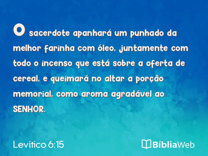 Levítico 6:15 em imagem para compartilhar