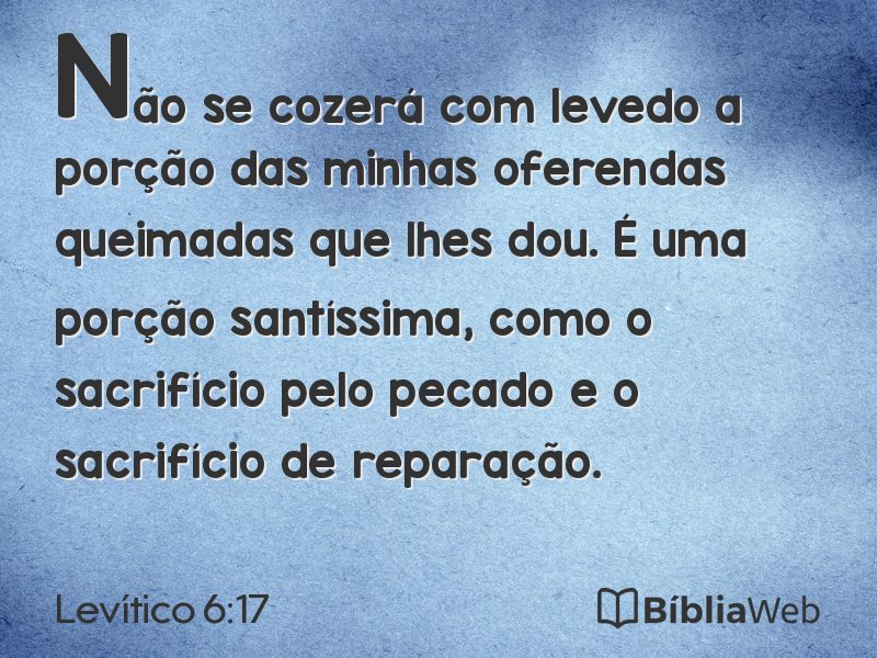 Levítico 6:17 em imagem para compartilhar
