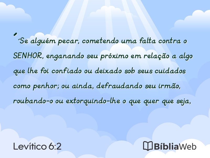 Levítico 6:2 em imagem para compartilhar
