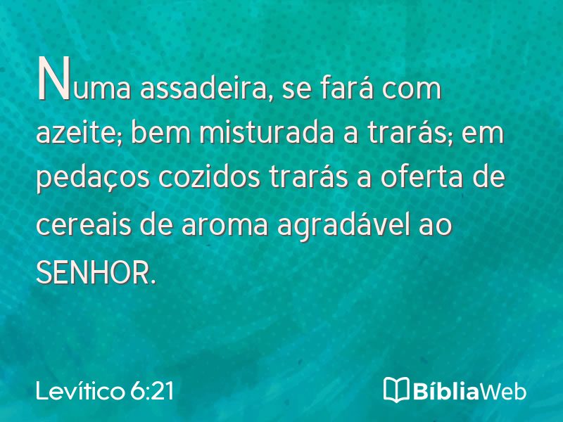 Levítico 6:21 em imagem para compartilhar
