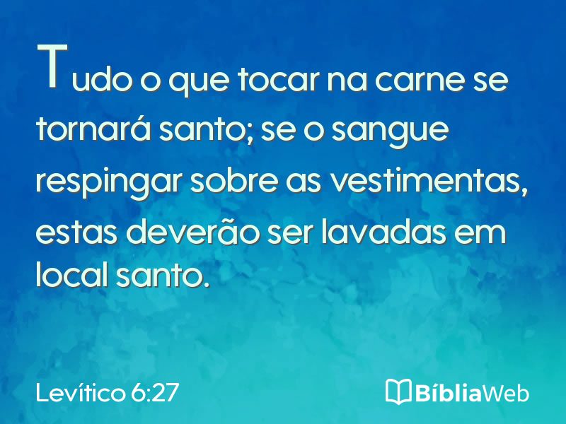 Levítico 6:27 em imagem para compartilhar