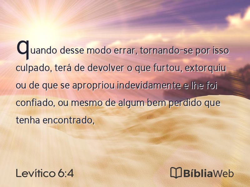 Levítico 6:4 em imagem para compartilhar