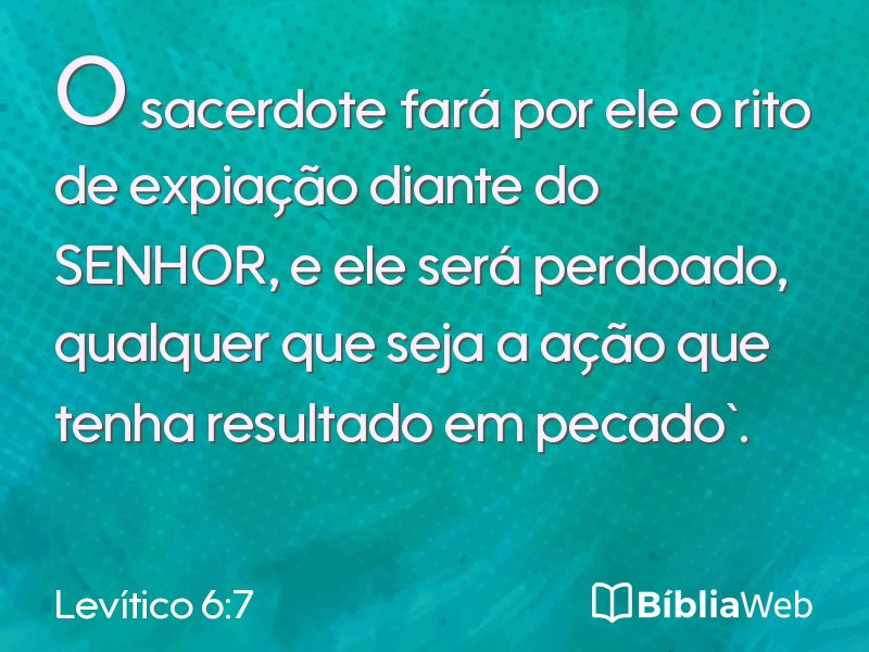 Levítico 6:7 em imagem para compartilhar
