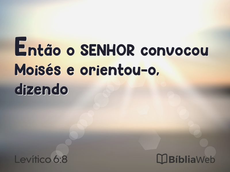 Levítico 6:8 em imagem para compartilhar