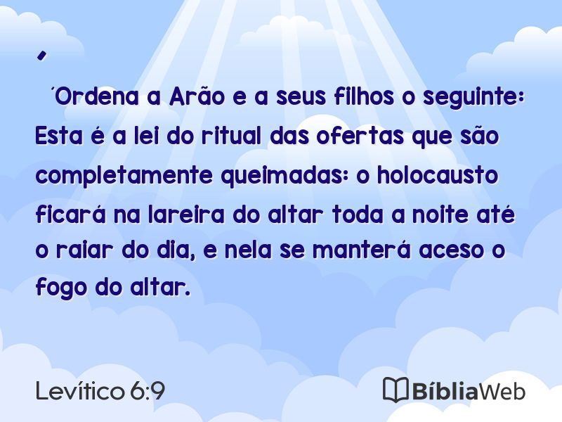 Levítico 6:9 em imagem para compartilhar