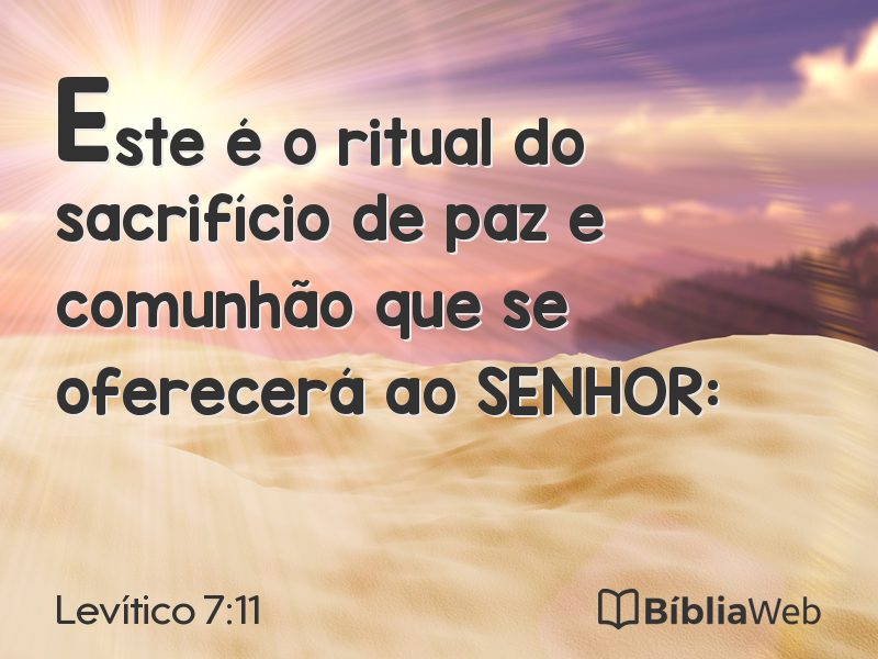Levítico 7:11 em imagem para compartilhar