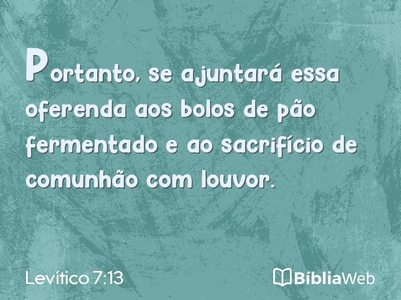 Levítico 7:13 em imagem para compartilhar