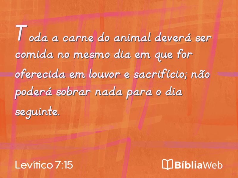 Levítico 7:15 em imagem para compartilhar