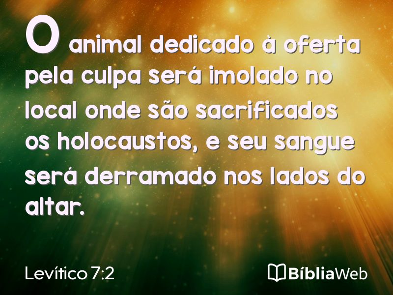 Levítico 7:2 em imagem para compartilhar