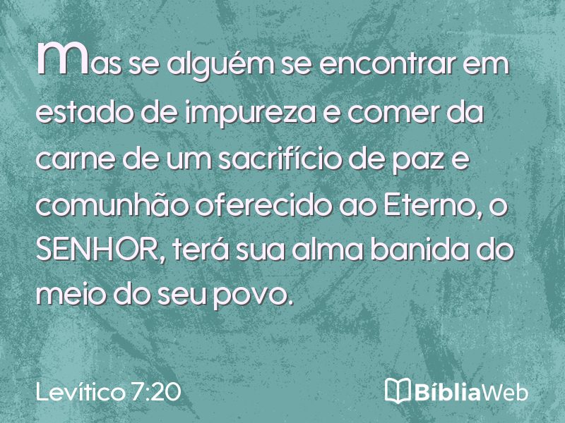 Levítico 7:20 em imagem para compartilhar