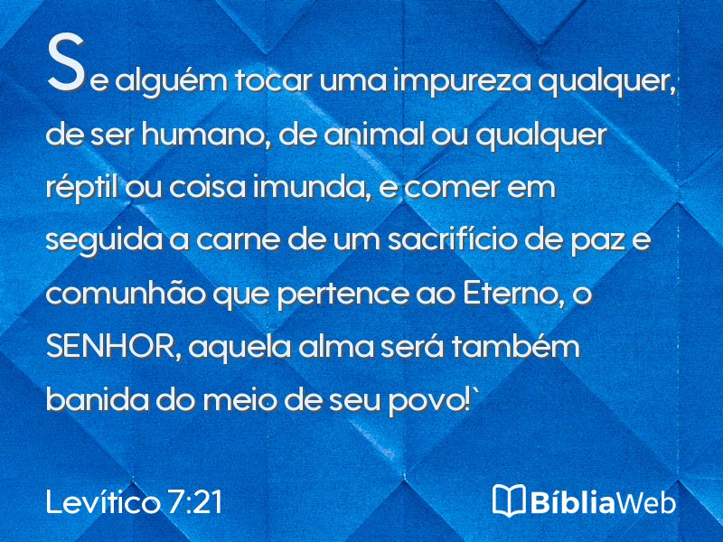 Levítico 7:21 em imagem para compartilhar