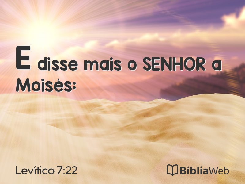 Levítico 7:22 em imagem para compartilhar