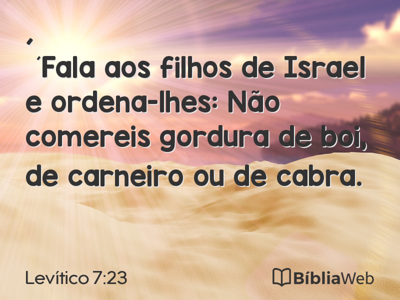 Levítico 7:23 em imagem para compartilhar