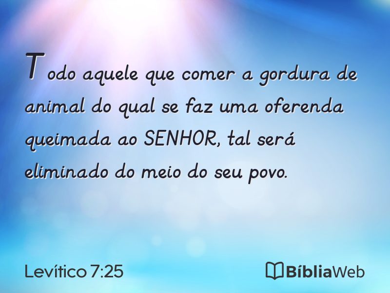 Levítico 7:25 em imagem para compartilhar
