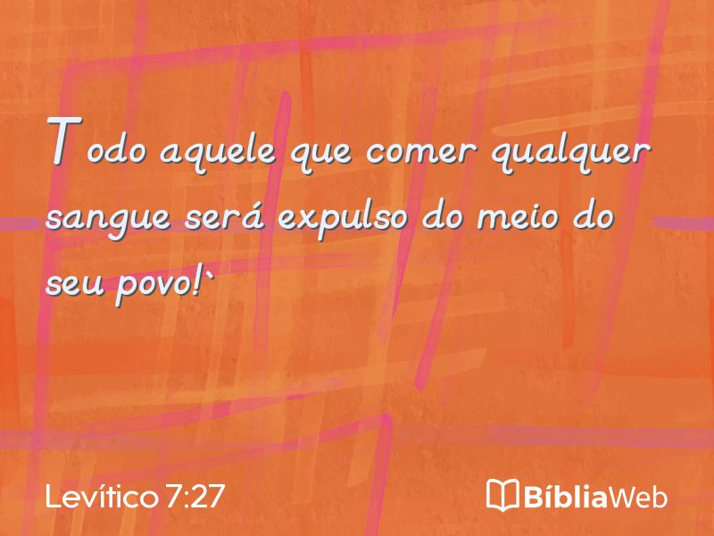 Levítico 7:27 em imagem para compartilhar