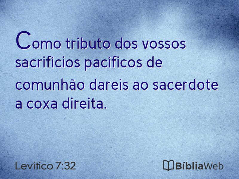 Levítico 7:32 em imagem para compartilhar