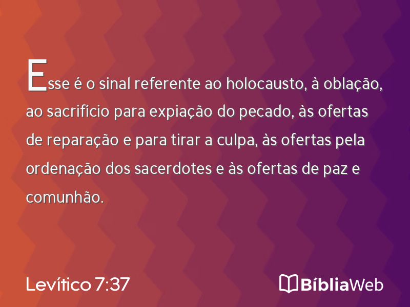 Levítico 7:37 em imagem para compartilhar