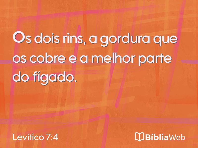 Levítico 7:4 em imagem para compartilhar