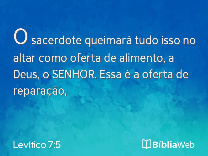 Levítico 7:5 em imagem para compartilhar