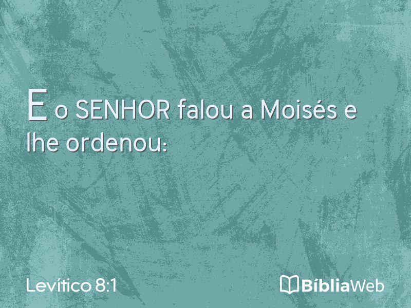 Levítico 8:1 em imagem para compartilhar