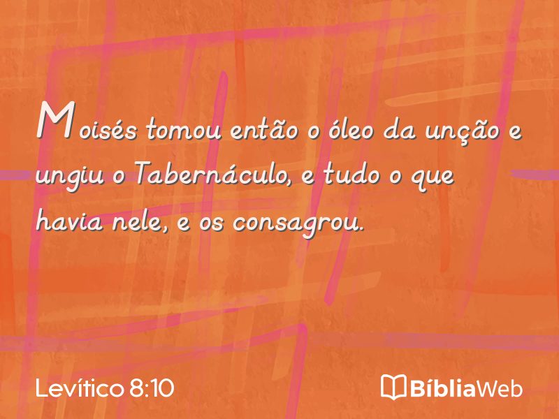 Levítico 8:10 em imagem para compartilhar