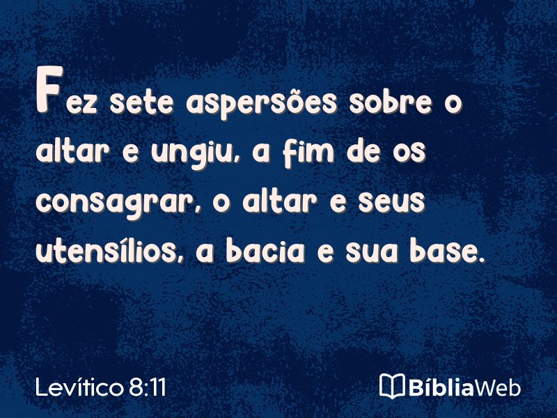 Levítico 8:11 em imagem para compartilhar
