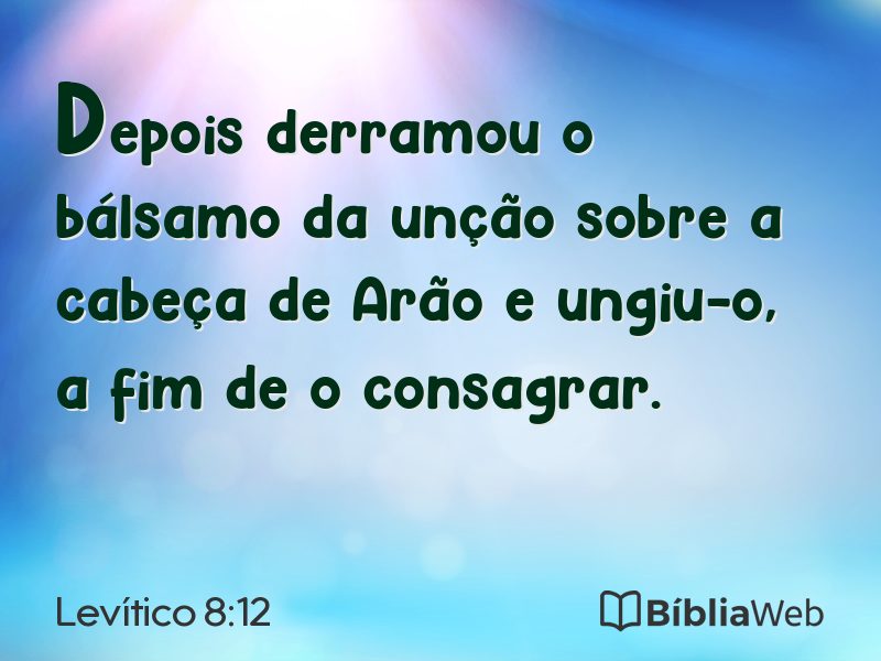 Levítico 8:12 em imagem para compartilhar