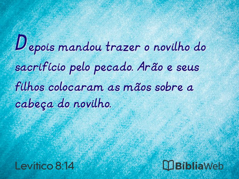 Levítico 8:14 em imagem para compartilhar