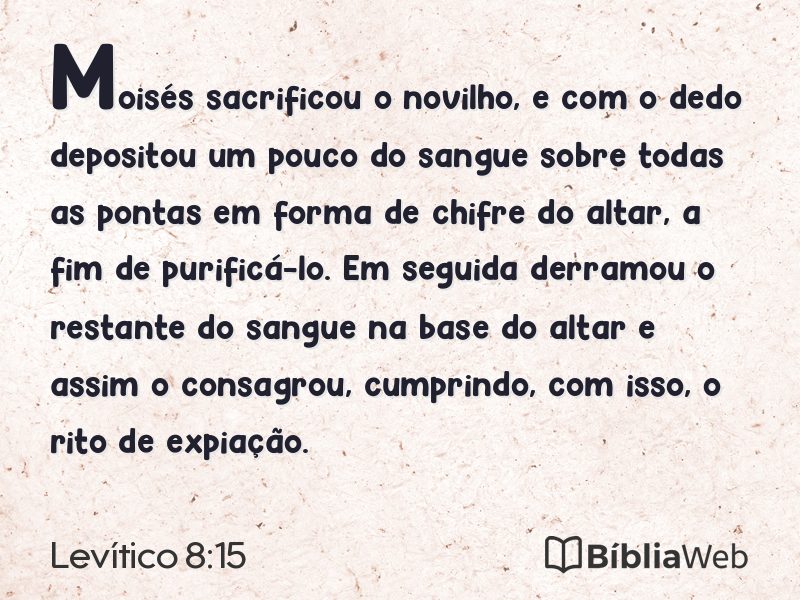 Levítico 8:15 em imagem para compartilhar