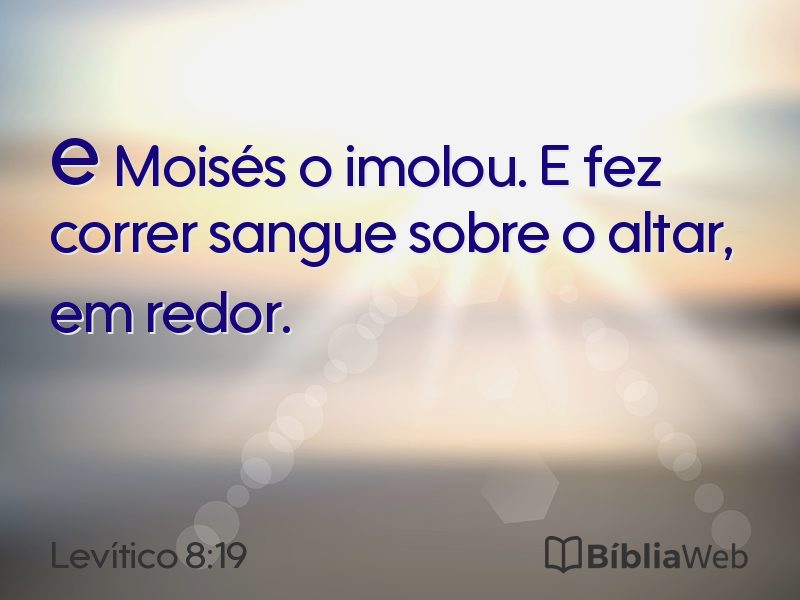 Levítico 8:19 em imagem para compartilhar