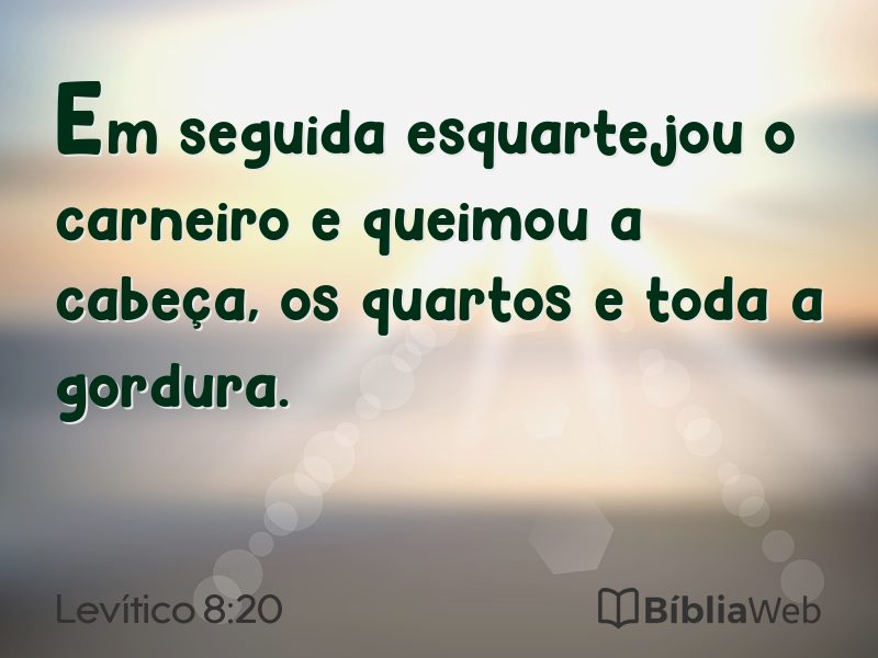 Levítico 8:20 em imagem para compartilhar
