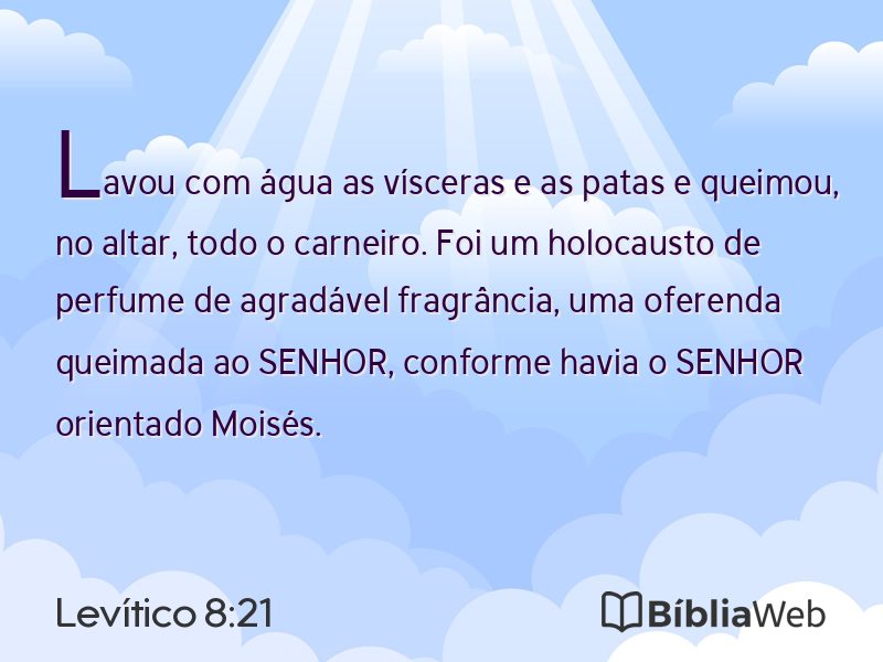 Levítico 8:21 em imagem para compartilhar